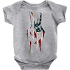 peace and love usa flag Baby Onesie