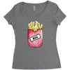 Big Fries Women's Triblend Scoop T-shirt