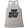pray hustle repeat Racerback Tank