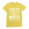 English Is Important But Math Is Importanter Ladies Fitted T-Shirt