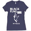 black flag Ladies Fitted T-Shirt