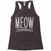 meow cute cat face Racerback Tank