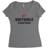 I Love Shithole Countries Women's Triblend Scoop T-shirt