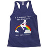 ls mug eat rainbow eat les Racerback Tank