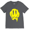 melting acid smiley face V-Neck Tee