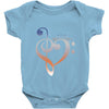 music expresses clef heart girls Baby Onesie