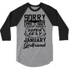 This Guy Is Taken By A Super Sexy January Girlfriend 3/4 Sleeve Shirt