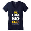i like big monster cars Women's V-Neck T-Shirt