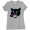 balck cat Ladies Fitted T-Shirt