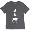 duck duck moose funny V-Neck Tee