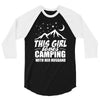 Camper Couple Girl White 3/4 Sleeve Shirt