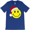 smiley face wears santa hat merry christmas T-Shirt