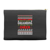 santa only comes once a year grandpa is always here to cheer Accessory Pouches