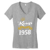 kings are born in 1958 Women's V-Neck T-Shirt