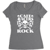 biker t shirt cafe racers ton up boys rockers greasers rock Women's Triblend Scoop T-shirt