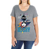 who loves husky Ladies Curvy T-Shirt
