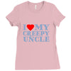i heart my creepy uncle Ladies Fitted T-Shirt
