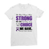 we don't know how strong we are until being strong is the only choice Ladies Fitted T-Shirt