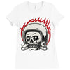 skull biker Ladies Fitted T-Shirt