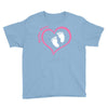 Baby Girl with Heart Any Name Customized Youth Tee