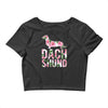 dachshund floral Crop Top