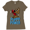 puppy power Ladies Fitted T-Shirt