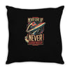 never surrender Throw Pillow