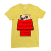 snoopy parody pug w Ladies Fitted T-Shirt