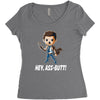 hey, ass butt! Women's Triblend Scoop T-shirt