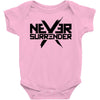 never surrender 2 Baby Bodysuit