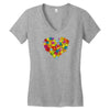 color flower Women's V-Neck T-Shirt
