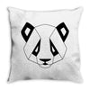 Geometric Panda Throw Pillow