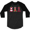 Three Cute But Angry Unicorn 3/4 Sleeve Shirt
