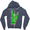 zombie metal Zipper Hoodie