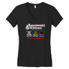 basements and kittens Women's V-Neck T-Shirt
