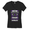 Never Underestimate the Strength of a Pancreatic Cancer Warrior Women's V-Neck T-Shirt