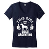 This Girl Loves Her Dogo Argentino Women's V-Neck T-Shirt