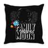 Family Trip To Moon Throw Pillow