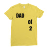 dad of 2 Ladies Fitted T-Shirt