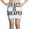 peace is cheaper awesome Mini Skirts