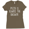 pizza is always the answer Ladies Fitted T-Shirt