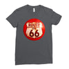 route 66 sign distressed, ideal birthday gift or present Ladies Fitted T-Shirt
