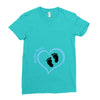 Custom baby boy name maternity design Ladies Fitted T-Shirt