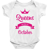 queens are born in october Baby Onesie
