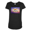 Orange cat Maternity Scoop Neck T-shirt