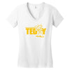 touchdown teddy Women's V-Neck T-Shirt