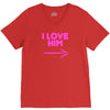 I Love Him V-Neck Tee
