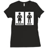 restroom sign sticker vinyl decal Ladies Fitted T-Shirt
