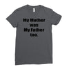 raised by mom Ladies Fitted T-Shirt