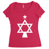 chrismukkah tree christmas Women's Triblend Scoop T-shirt